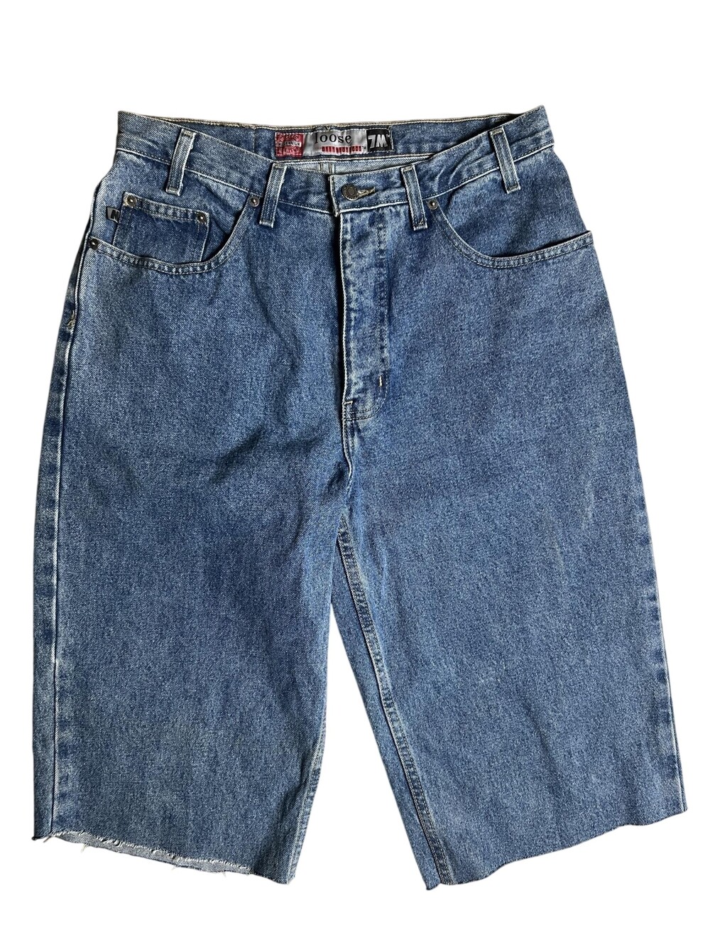Bugle Boy Bermuda Shorts Mens 32 Blue Denim Cotton Relaxed Fit 5-Pocket 12in